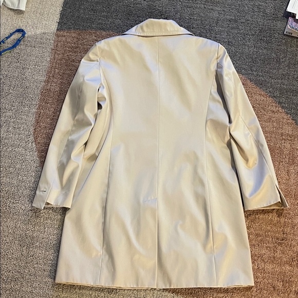 Vintage TAHARI tan/gold quiet luxury, Y2K dressy trench overcoat size SM - Picture 9 of 11
